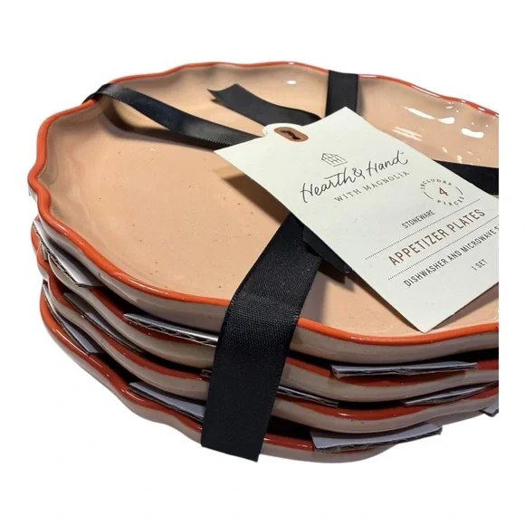 Hearth & Hand Magnolia Appetizer Plates – Set of 4 – Stoneware – New - Picture 2 of 4